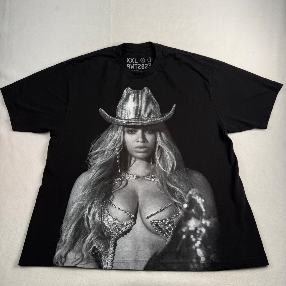 Beyonce Renaissance World Tour 2023 RWT Graphic Merch T-Shirt Black XXL Mens